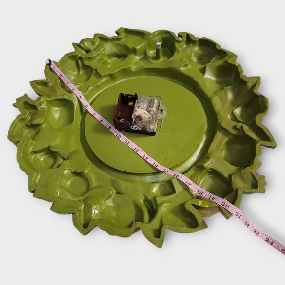 Syroco Homco Yellow Green Rose Floral Large Decorative Wall Clock "Not Working" - Picture 9 of 14